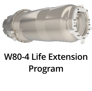 Cylindrical objects with words W80-4 Life Extension Program